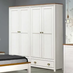 Pharao24 Kleiderschrank Massivholz Benita><noscript><img width=