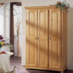 Massivholzmöbel|Drehtürenschränke*Pharao24 Kleiderschrank Mesconio