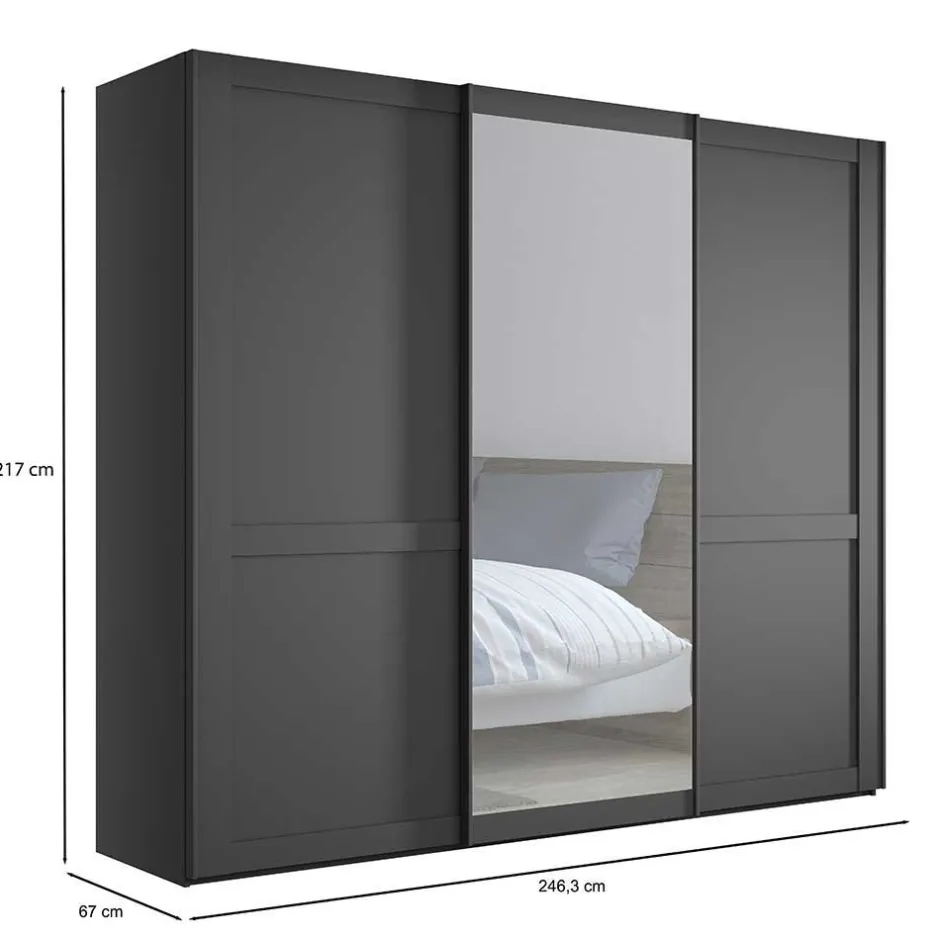 Schiebetürenschränke*Pharao24 Kleiderschrank mit Schiebetüren Hierro