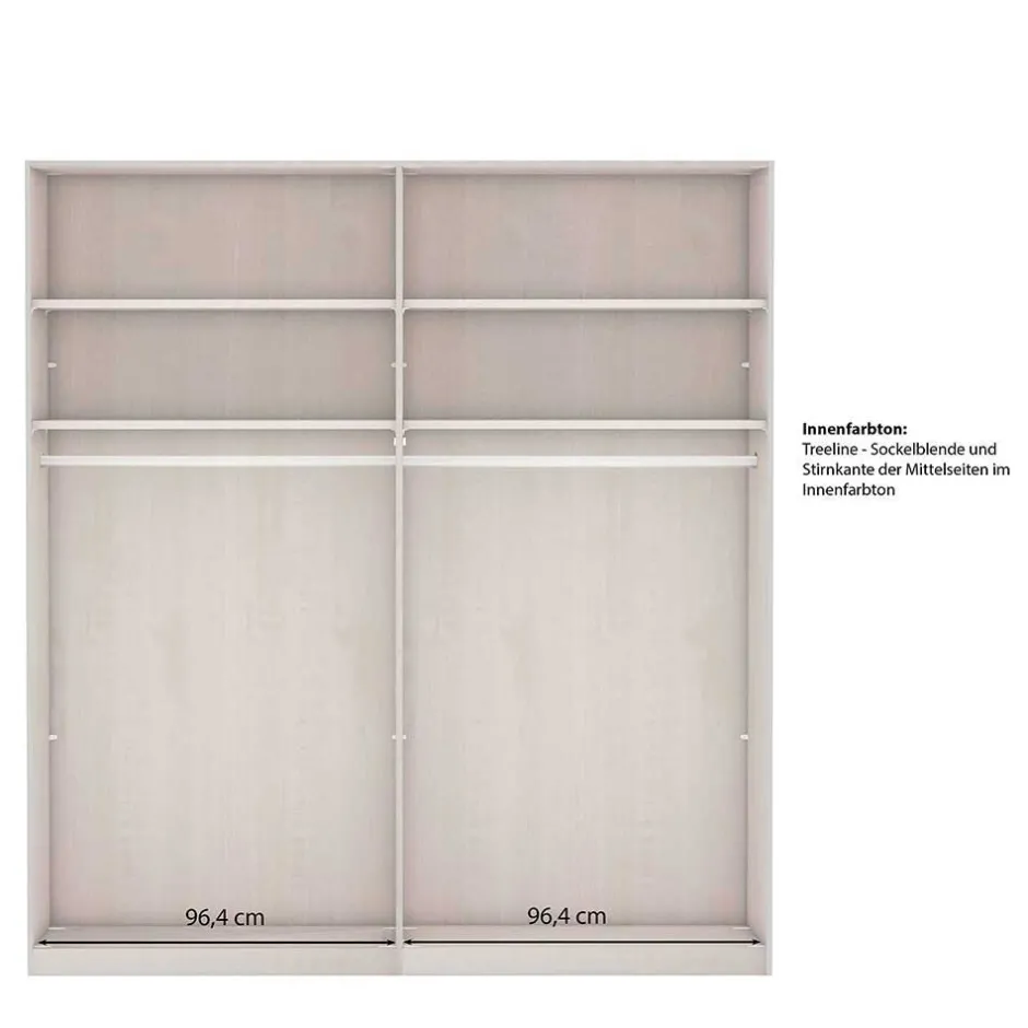 Schiebetürenschränke*Pharao24 Kleiderschrank mit Schiebetüren Tudana