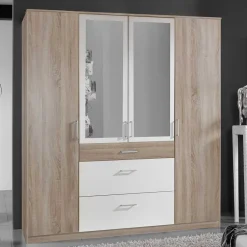 Jugendkleiderschrank|Drehtürenschränke*Pharao24 Kleiderschrank mit Schubladen Milana