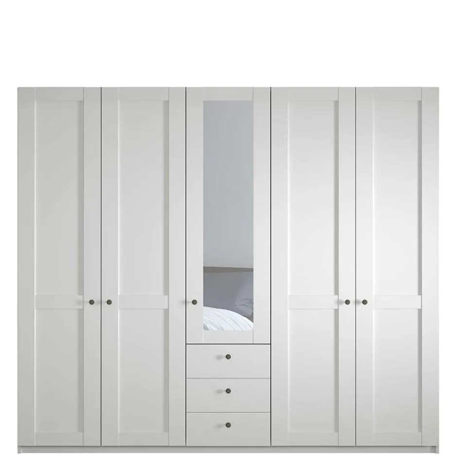 Pharao24 Kleiderschrank mit Spiegel Tudana> Drehtürenschränke|Kleiderschränke