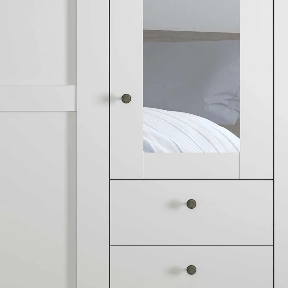 Pharao24 Kleiderschrank mit Spiegel Tudana> Drehtürenschränke|Kleiderschränke