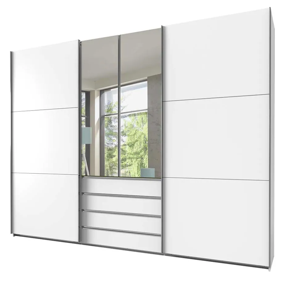 Pharao24 Kleiderschrank mit Spiegeltüren Lymesca> Kleiderschränke|Schlafzimmerschränke