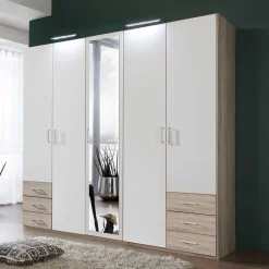 Drehtürenschränke*Pharao24 Kleiderschrank mit Spiegel Liaguno