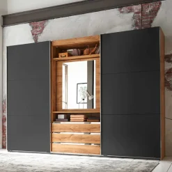 Pharao24 Kleiderschrank mit Spiegel innen Nikita> Schiebetürenschränke