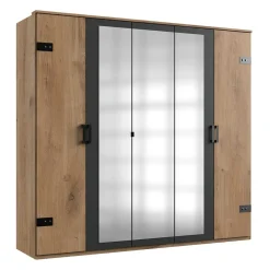 Drehtürenschränke*Pharao24 Kleiderschrank mit Spiegel Latizia