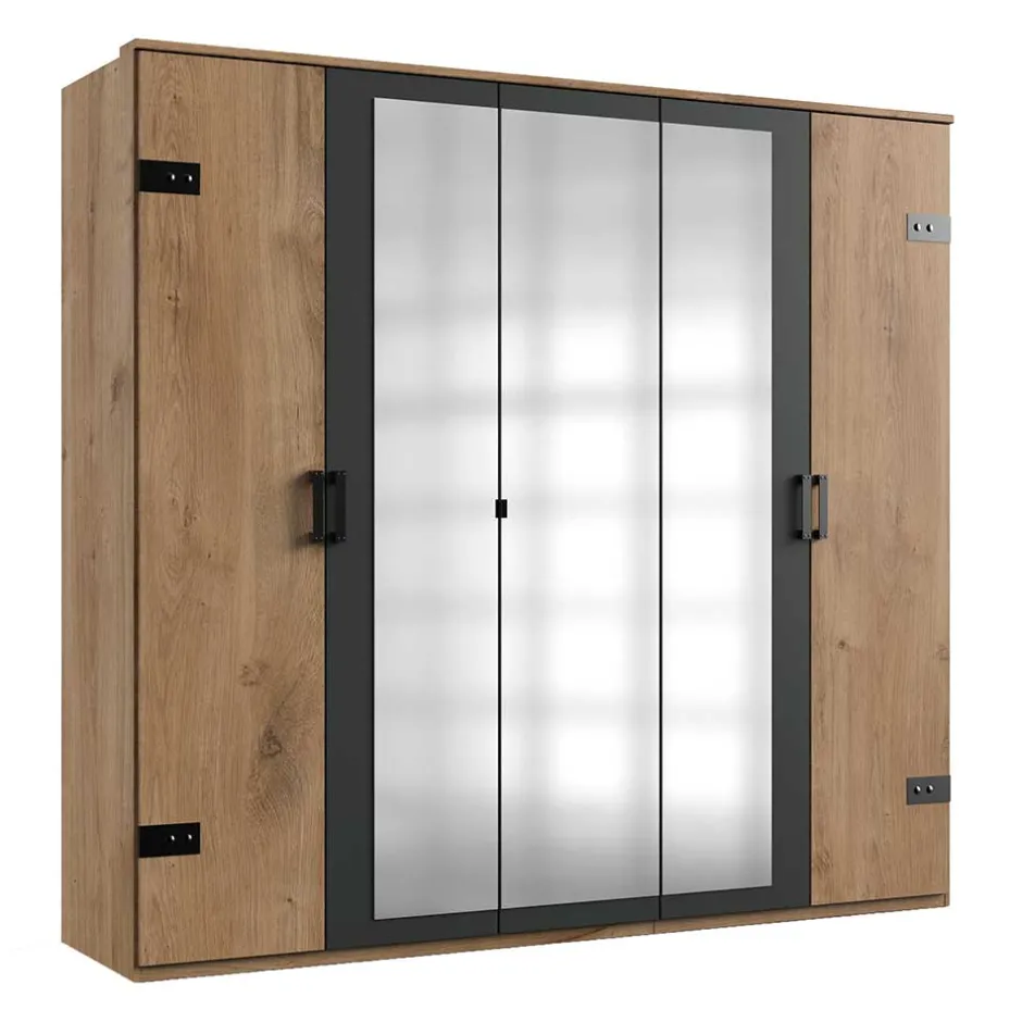 Drehtürenschränke*Pharao24 Kleiderschrank mit Spiegel Latizia