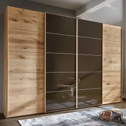 Pharao24 Kleiderschrank modern Merkur> Massivholzmöbel|Schiebetürenschränke