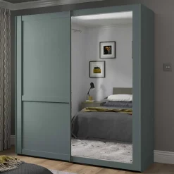Schiebetürenschränke*Pharao24 Kleiderschrank Schiebetüren mit Spiegel Forjan