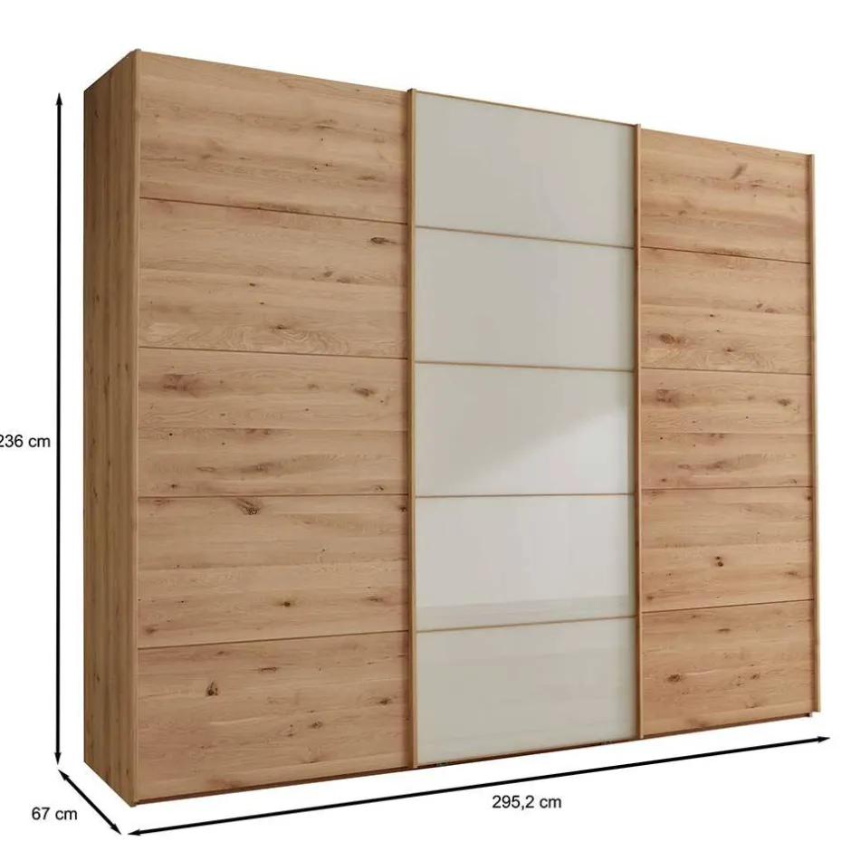 Pharao24 Kleiderschrank Schwebetüren Viramiru> Massivholz Kleiderschränke|Schiebetürenschränke