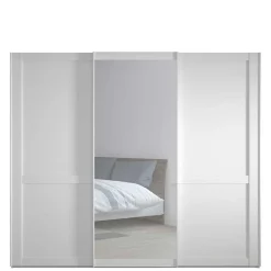 Schiebetürenschränke*Pharao24 Kleiderschrank Schwebetüren weiß Tudana