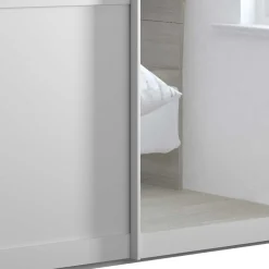 Schiebetürenschränke*Pharao24 Kleiderschrank Schwebetüren weiß Tudana