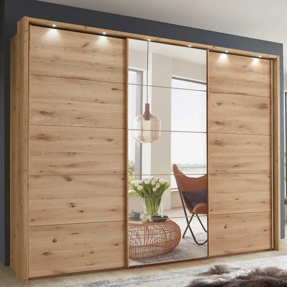 Massivholz Kleiderschränke|Kleiderschränke*Pharao24 Kleiderschrank teilmassiv Thomas