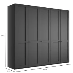 Drehtürenschränke|Kleiderschränke*Pharao24 Kleiderschrank 5-türig Hierro