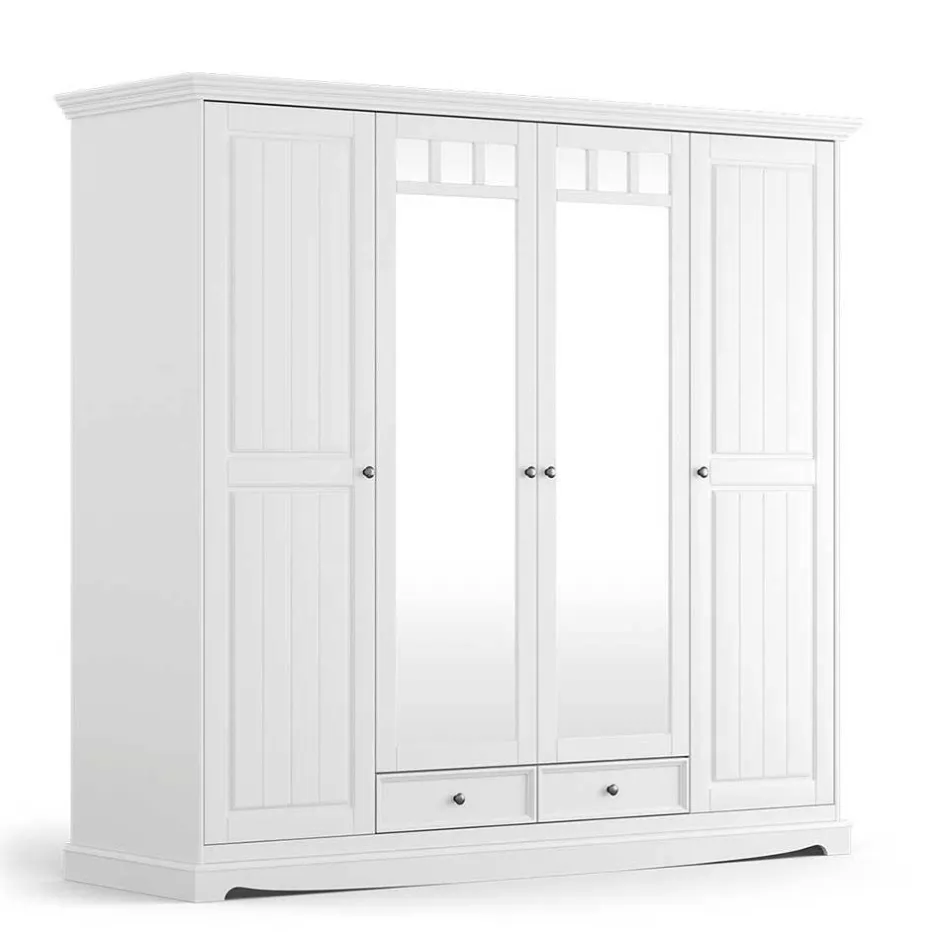 Massivholzmöbel|Drehtürenschränke*Pharao24 Kleiderschrank Vomano