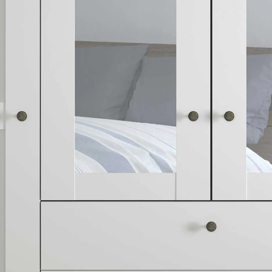 Pharao24 Kleiderschrank weiss Tudana> Drehtürenschränke|Kleiderschränke