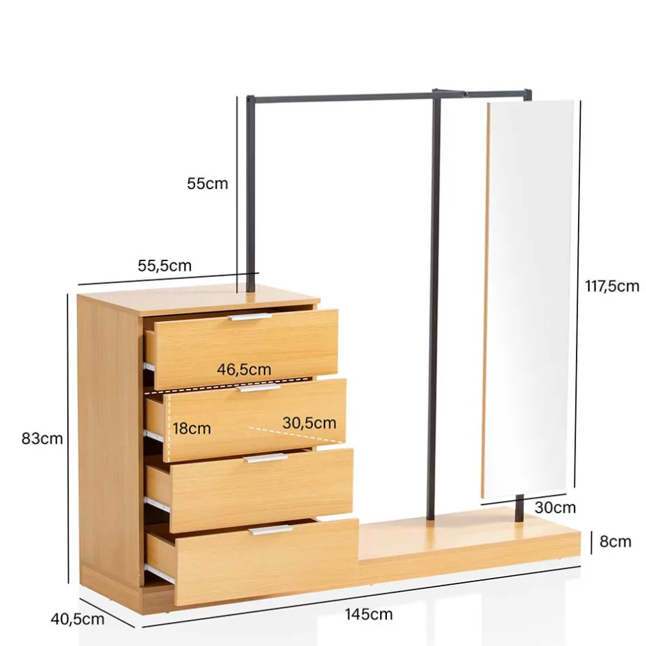 Pharao24 Kleiderständer Taly> Garderobensets|Kompaktgarderoben