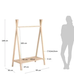Kleiderständer|Massivholz Garderoben*Pharao24 Kleiderständer Zandro