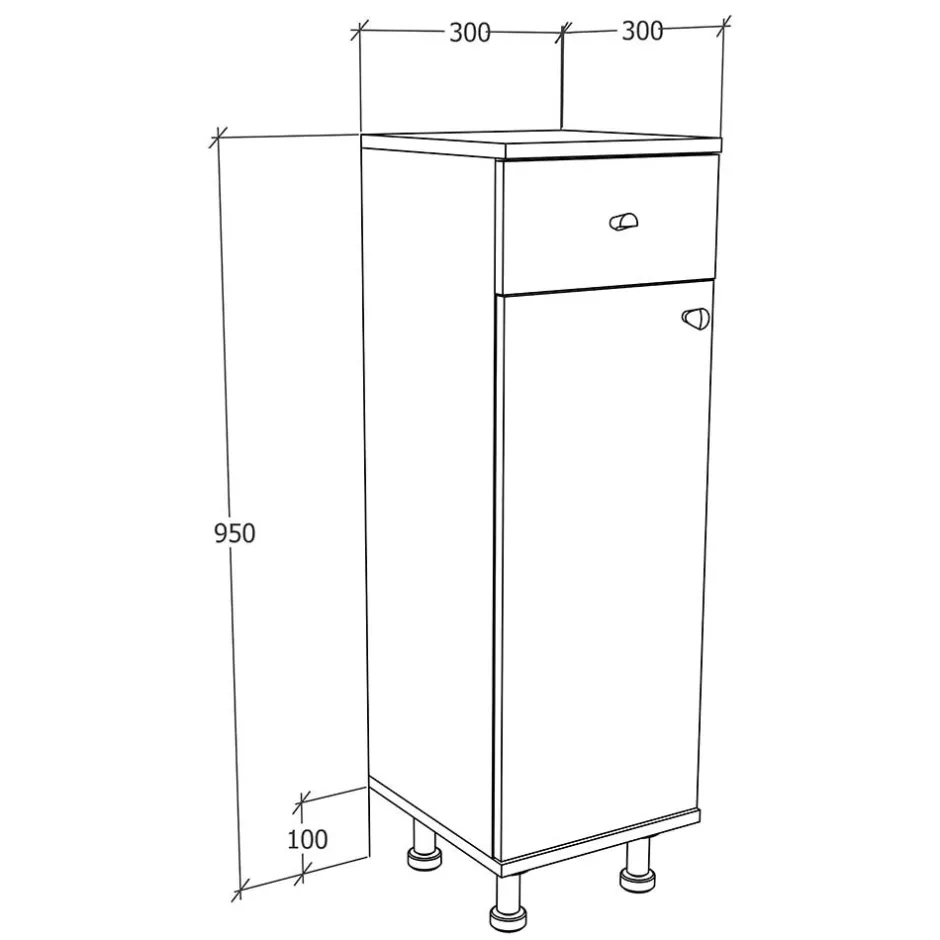 Badezimmerschränke|Bad Unterschränke*Pharao24 Kleiner Badschrank Osmin