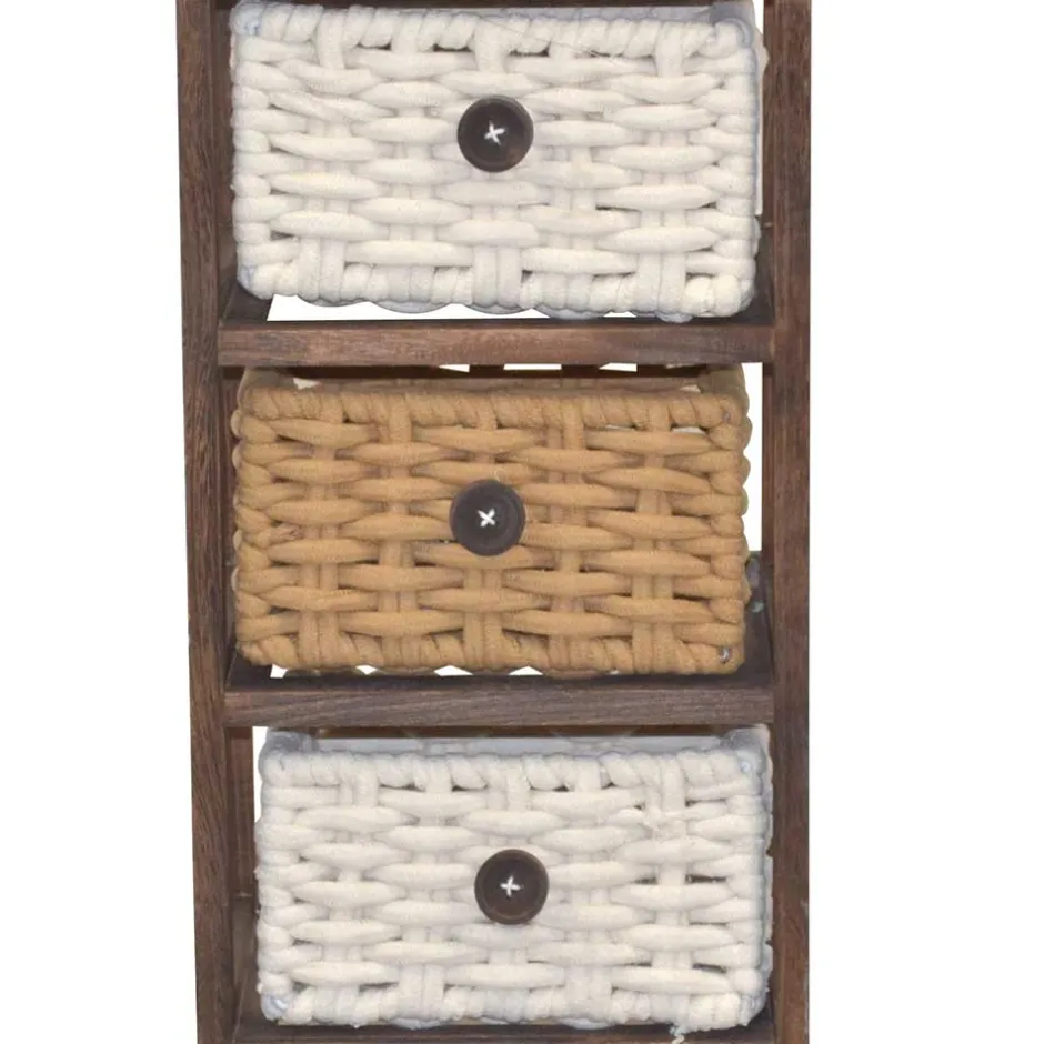 Pharao24 Kleines Regal mit Körben Wambada> Massivholzregale|Standregale