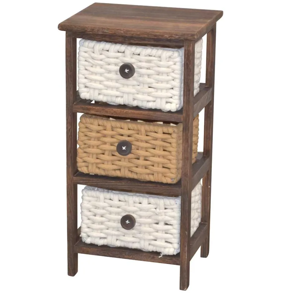 Pharao24 Kleines Regal mit Körben Wambada> Massivholzregale|Standregale