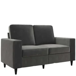 2 Sitzer Sofa*Pharao24 Kleines Sofa in Grau Rienas