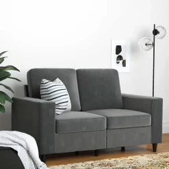 2 Sitzer Sofa*Pharao24 Kleines Sofa in Grau Rienas