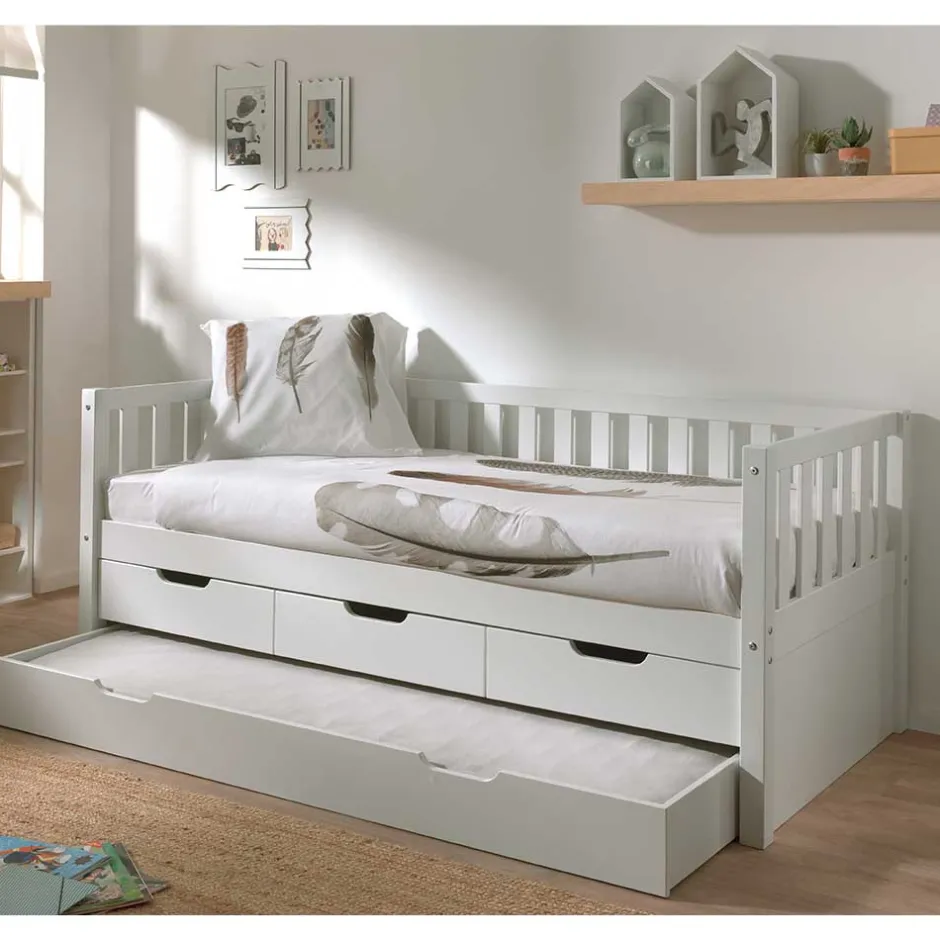 Pharao24 Kojenbett mit Stauraum Ethina> Funktionsbetten|Schubkastenbetten