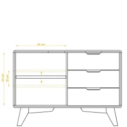 Küchenkommode|Wohnzimmerkommoden*Pharao24 Kombikommode Triancova