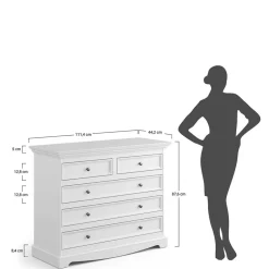 Massivholzmöbel|Küchenkommode*Pharao24 Kommode Holz Corao