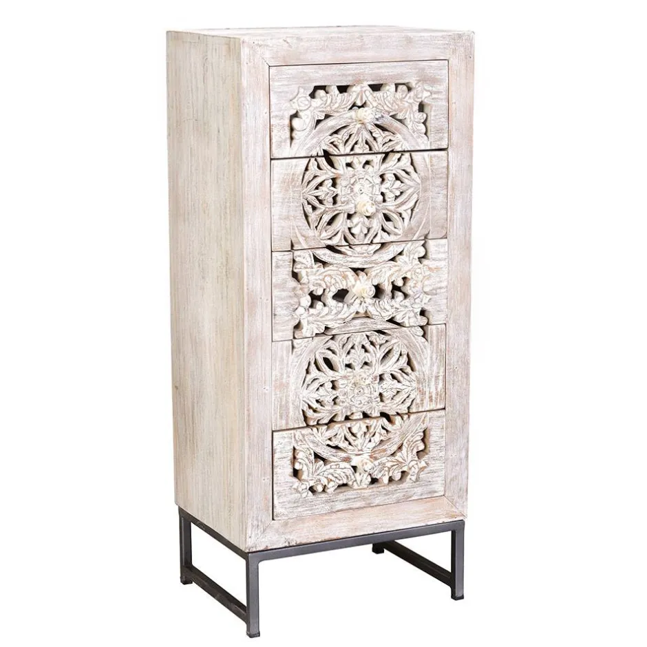 Pharao24 Kommode Massivholz Annatto> Hochkommoden|Telefonschränke