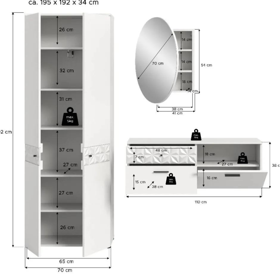 Pharao24 Komplett Garderobe Meteora> Garderobensets