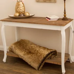 Massivholzmöbel|Wohnzimmertisch*Pharao24 Konsolentisch Champagne