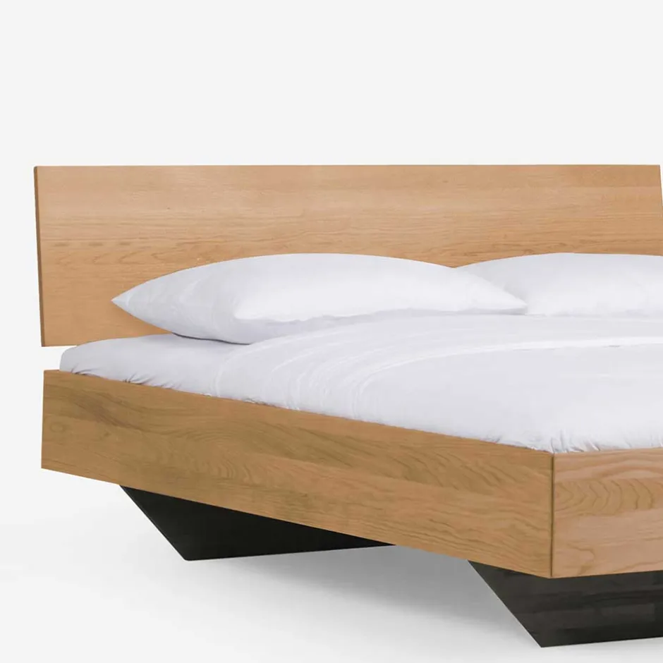 Doppelbetten|Massivholzbetten*Pharao24 Kufen Holzbett mit Nachttischen Driven