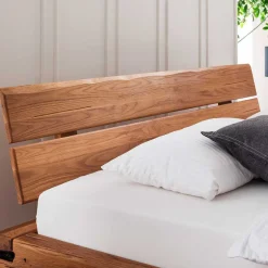 Doppelbetten|Massivholzbetten*Pharao24 Landhaus Balken Bett massiv Linie