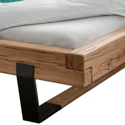 Doppelbetten|Massivholzbetten*Pharao24 Landhaus Balken Bett massiv Linie