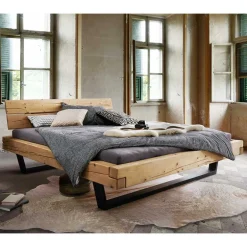 Massivholzbetten*Pharao24 Landhaus Balkenbett Banona