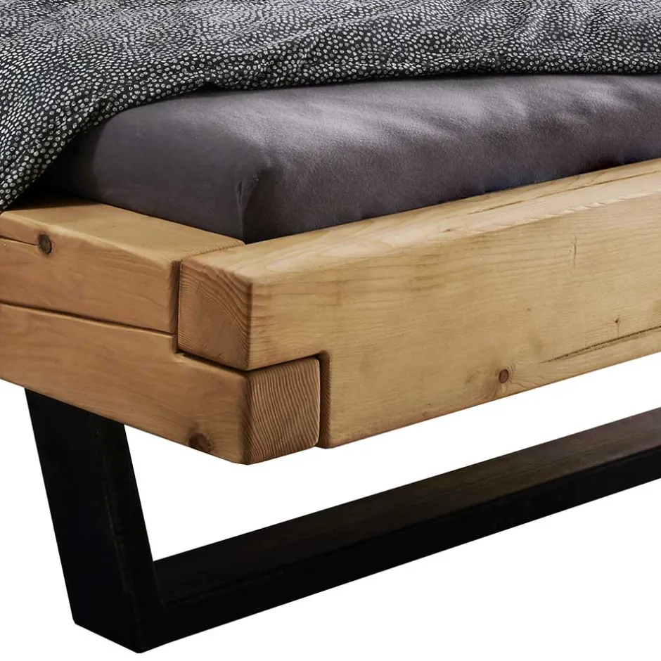 Massivholzbetten*Pharao24 Landhaus Balkenbett Banona