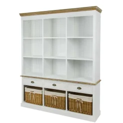 Pharao24 Landhaus Bücherregal Tevez> Wohnzimmerregale|Regalwände