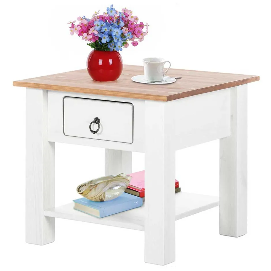Wohnzimmertisch|Massivholztische*Pharao24 Landhaus Beistelltisch Concoret