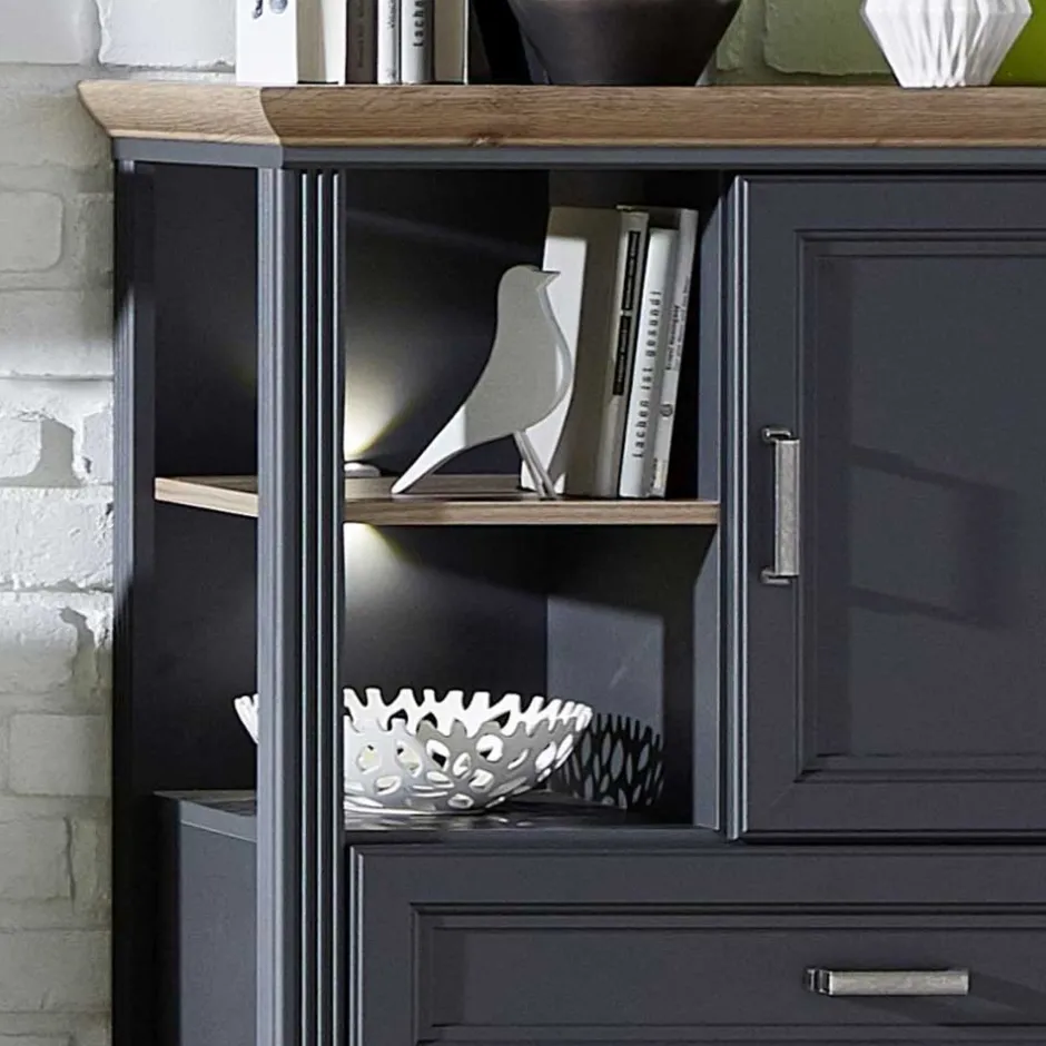 Pharao24 Landhaus Design Wohnwand Valgura> Wohnzimmerschrank