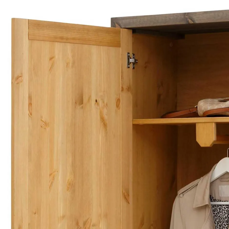 Massivholz Schränke|Dielenschränke*Pharao24 Landhaus Dielenschrank Kandrun