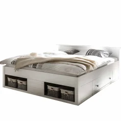 Pharao24 Landhaus Doppelbett Pantina> Funktionsbetten|Schubkastenbetten