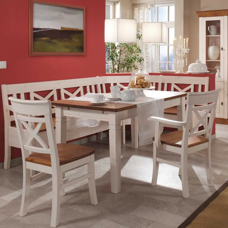 Tischgruppen|Essgruppe*Pharao24 Landhaus Eckbankgruppe Slobozia