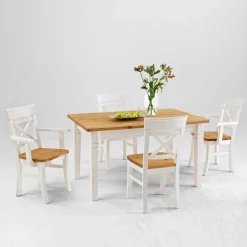 Pharao24 Landhaus Essgruppe Voluntary> Tisch Mit Stühlen|Esszimmer Sets