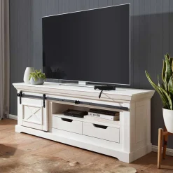 Massivholz Tv Möbel|Fernsehtische*Pharao24 Landhaus Fernsehboard Lamodina