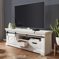 Massivholz Tv Möbel|Fernsehtische*Pharao24 Landhaus Fernsehboard Lamodina
