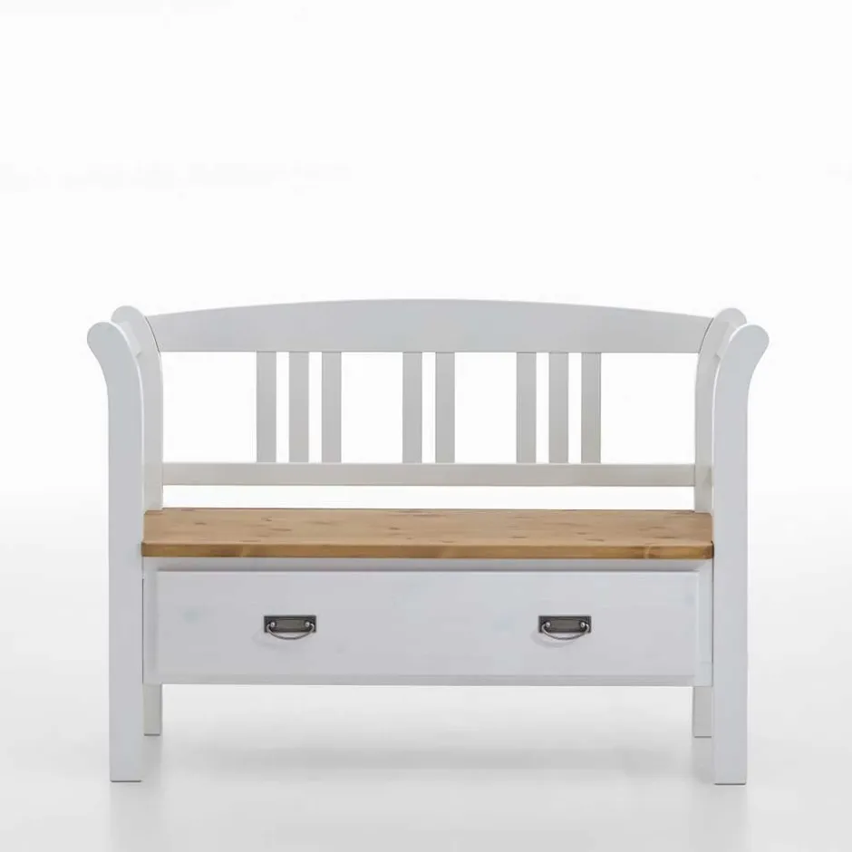 Pharao24 Landhaus Garderobenbank Voluntary> Küchenbank|Holzbänke