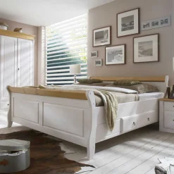 Pharao24 Landhaus Holzbett Bazna> Massivholzmöbel|Funktionsbetten